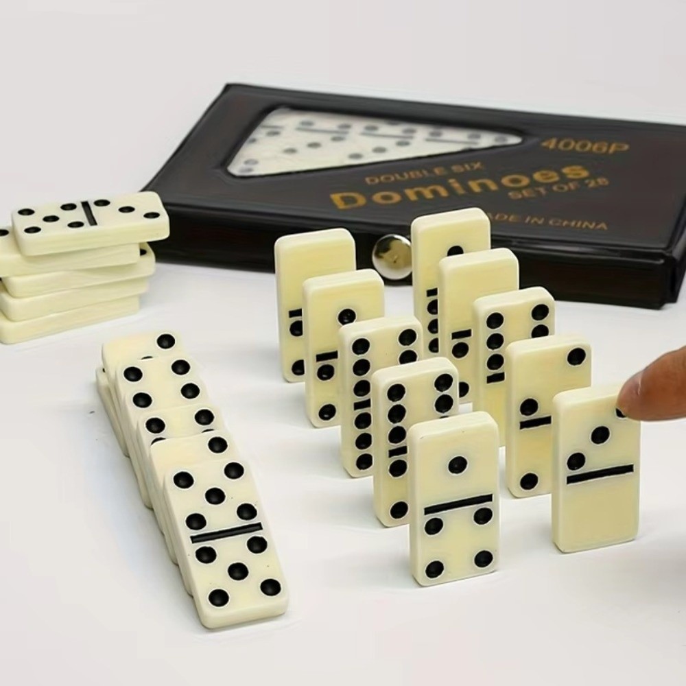 Board Game For 2 People - 28PCS Double Six Domino Set Entertainment