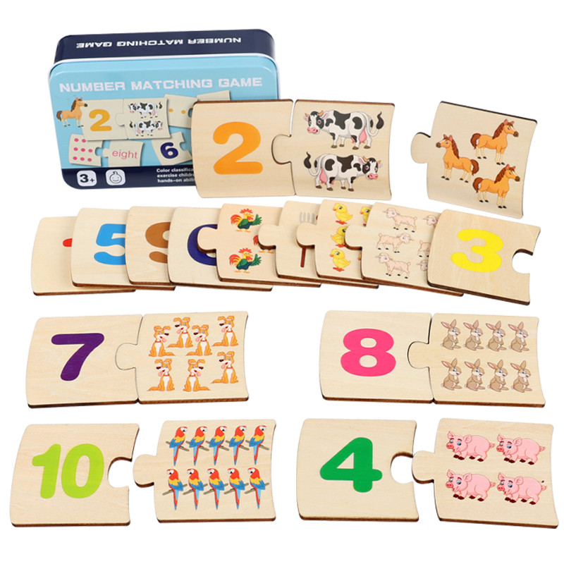 Board Game Idea - Children Iron Box Number Enlightenment Paired