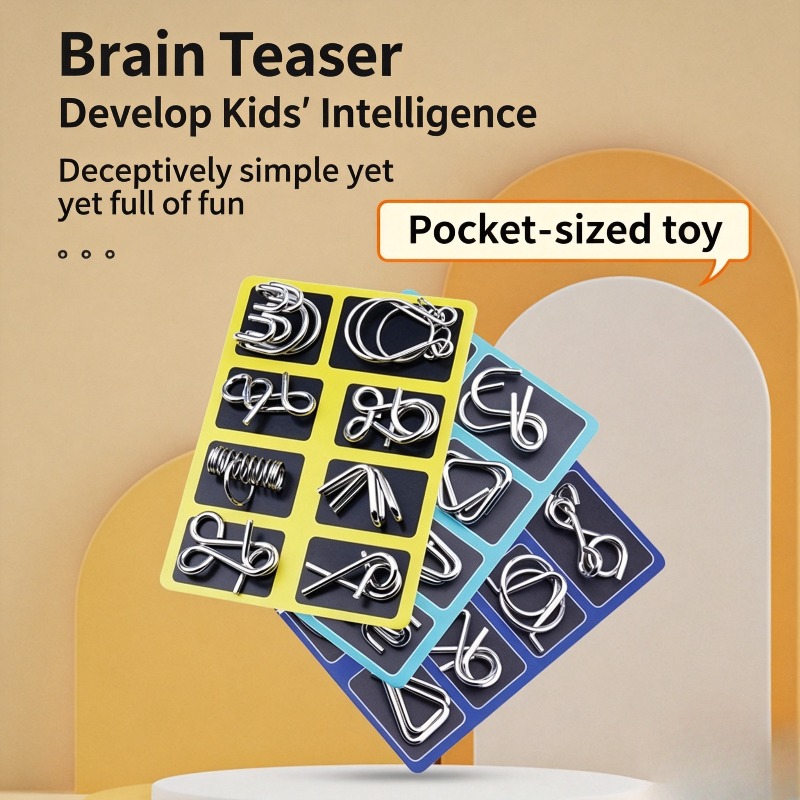 8 Pieces Metal Puzzle Set Clas - đánh giá và giá Board Game Idea