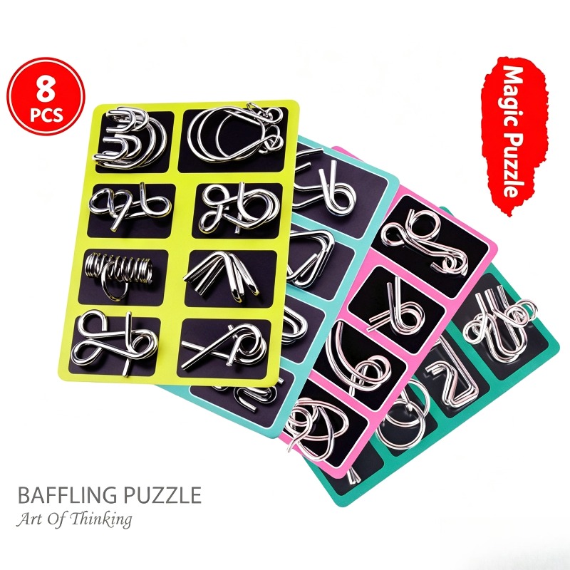 8 Pieces Metal Puzzle Set Clas - đánh giá và giá Board Game Idea