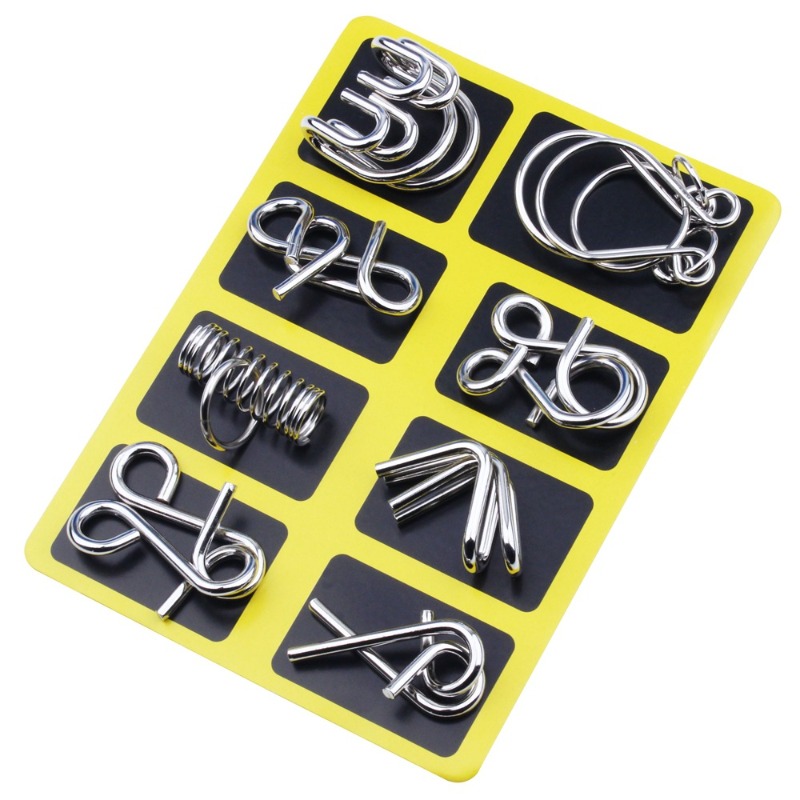 8 Pieces Metal Puzzle Set Clas - đánh giá và giá Board Game Idea