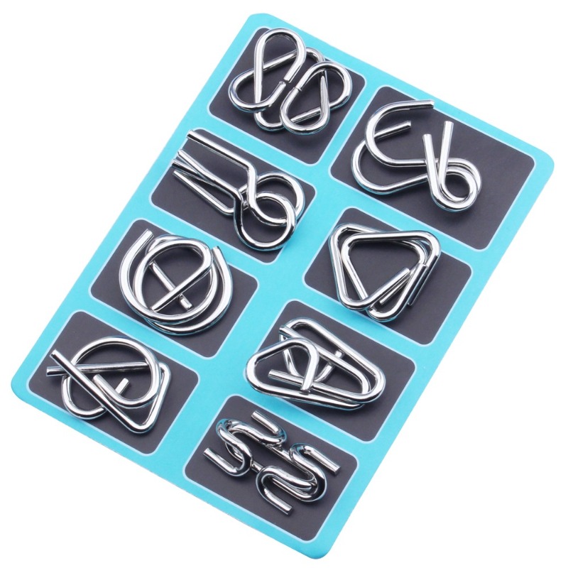 8 Pieces Metal Puzzle Set Clas - đánh giá và giá Board Game Idea